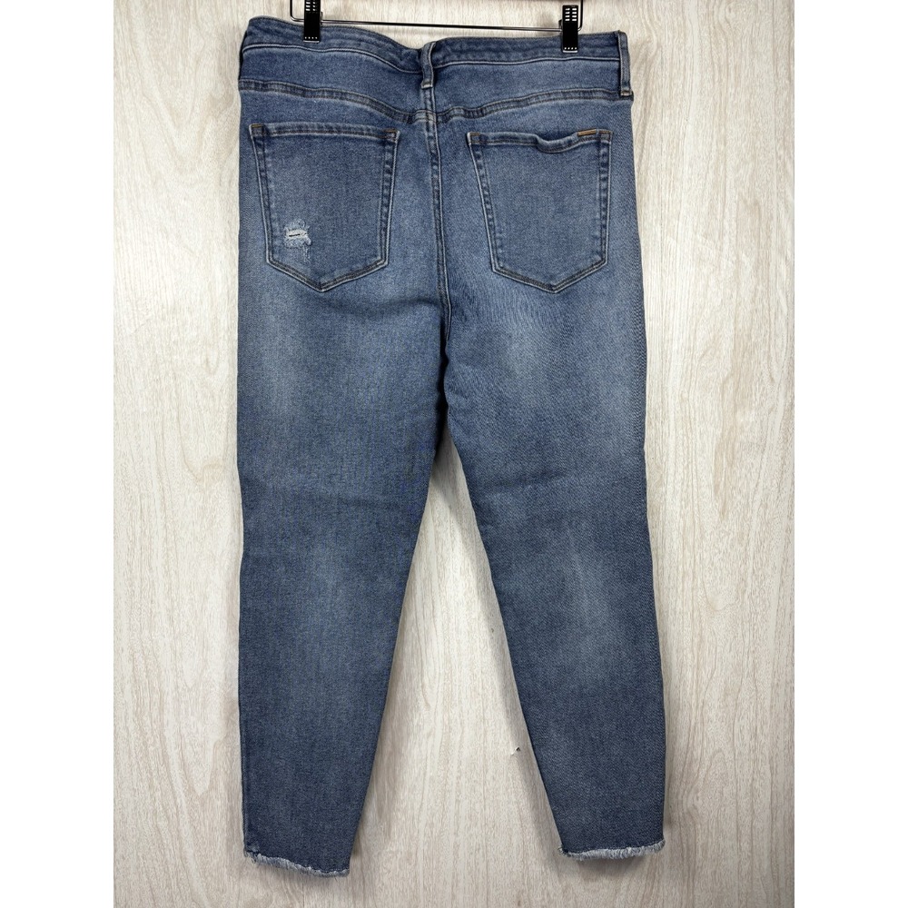 Ella Moss Skinny Jeans 32 High Rise Distressed‎ Light Wash Ankle Boho Chic - Picture 3 of 7